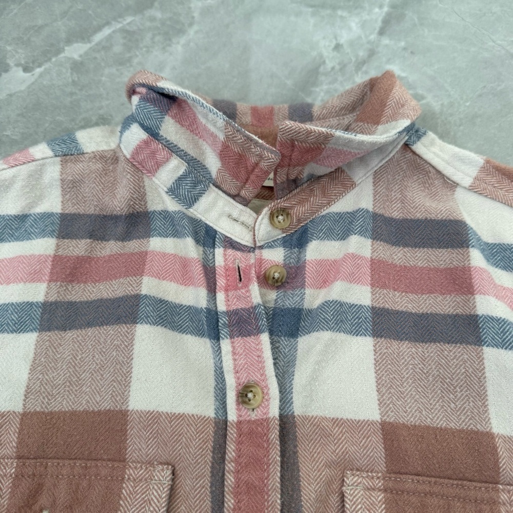 Women’s American Eagle Plaid Flannel Button Down Long Sleeve Shirt Size Medium - Picture 3 of 16